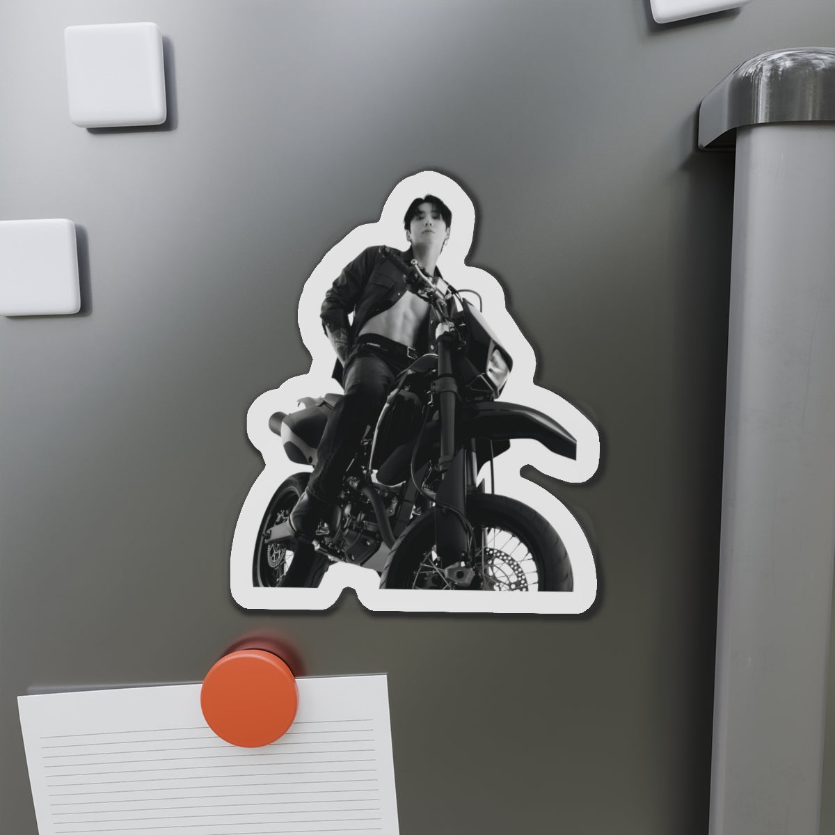 Jeon Jungkook on a Motorcycle Calvin Klein Photoshoot Magnet