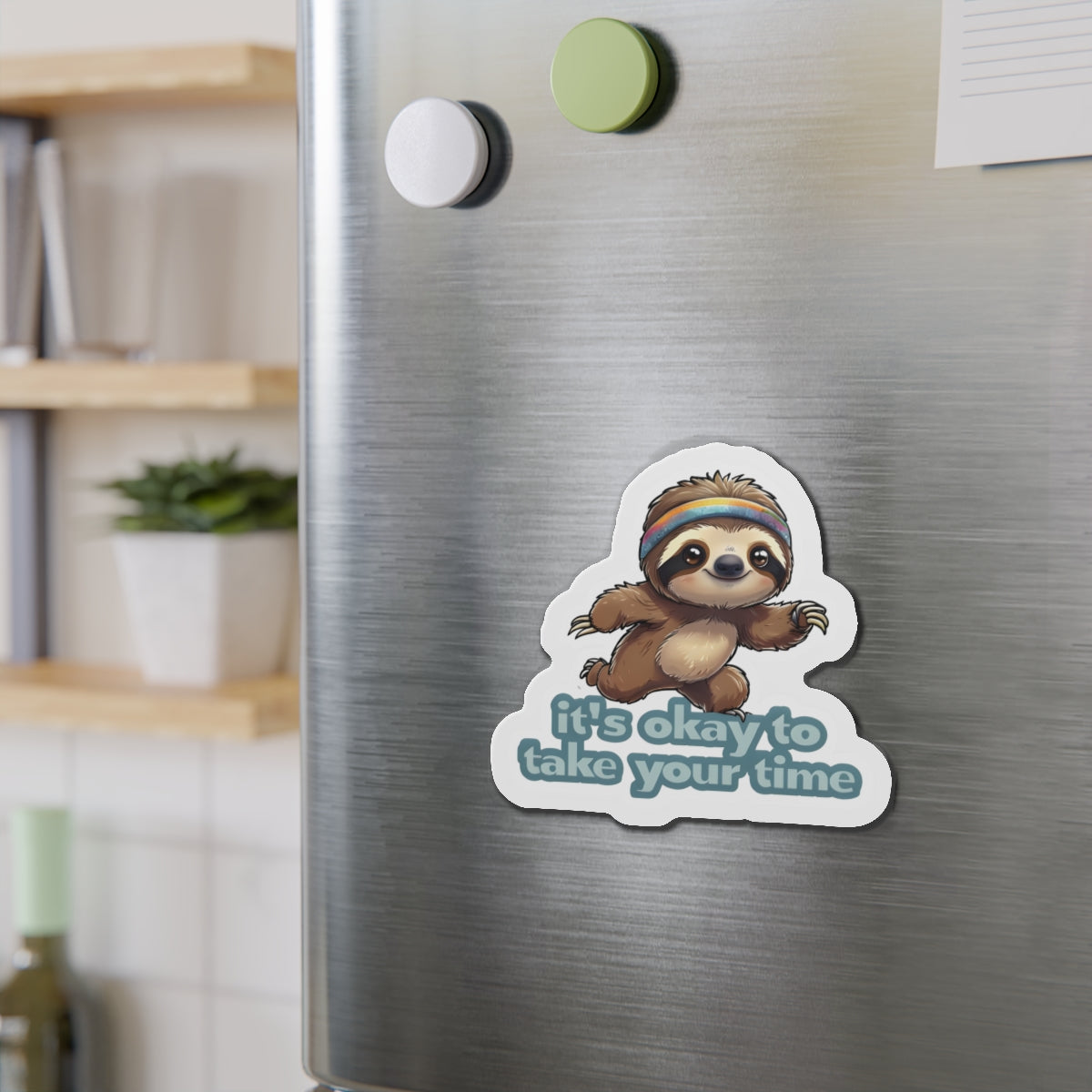 It's Okay to Take Your Time Sloth Running Magnet - Motivational