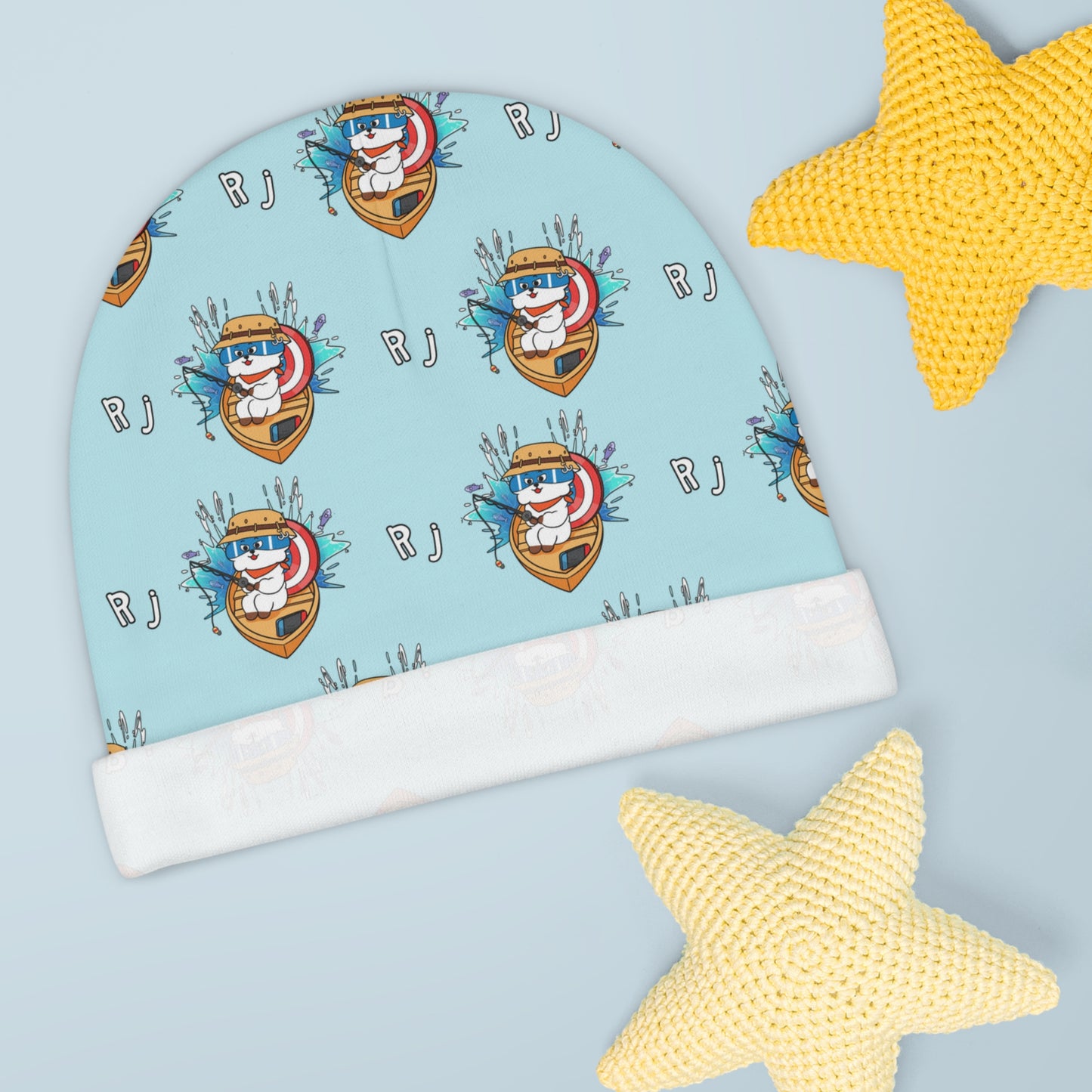 BT21 RJ Blue Baby Beanie Pattern