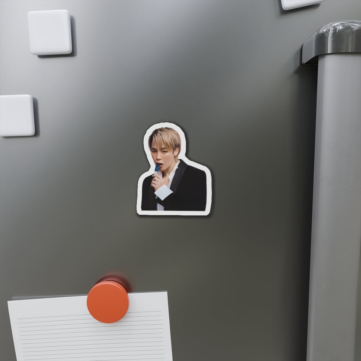 BTS Park Jimin Dior Photoshoot Eating a Sucker Magnet