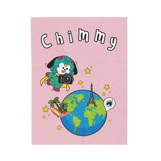 Pink Chimmy Blanket - BT21 Single Design