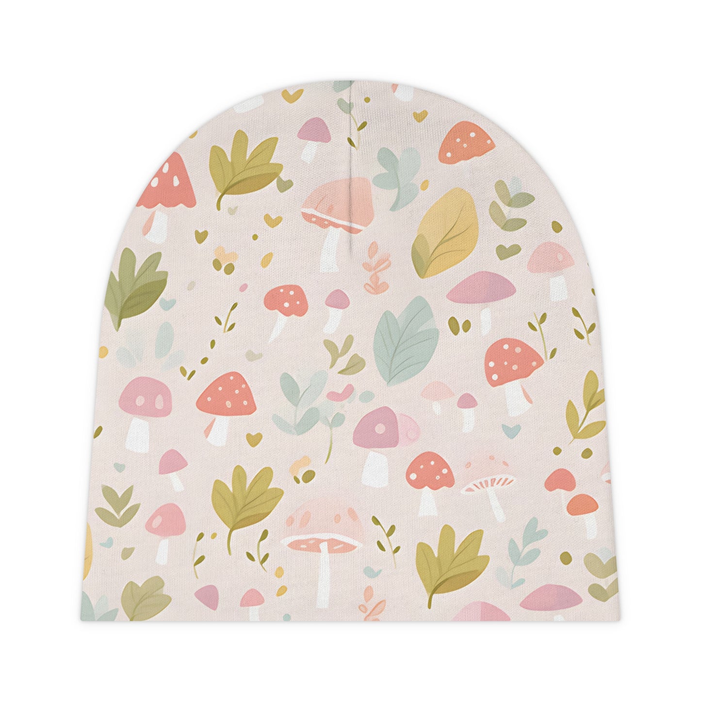 Newborn Baby Beanie Mushroom Design