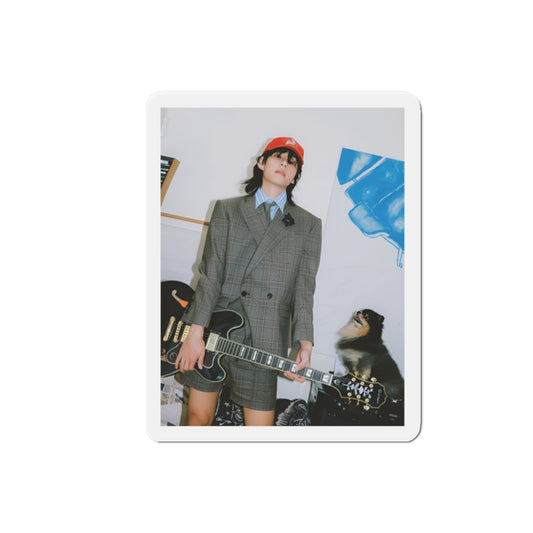 BTS Kim Taehyung Layover Album Photoshoot Gray Suit With Hat Magnet