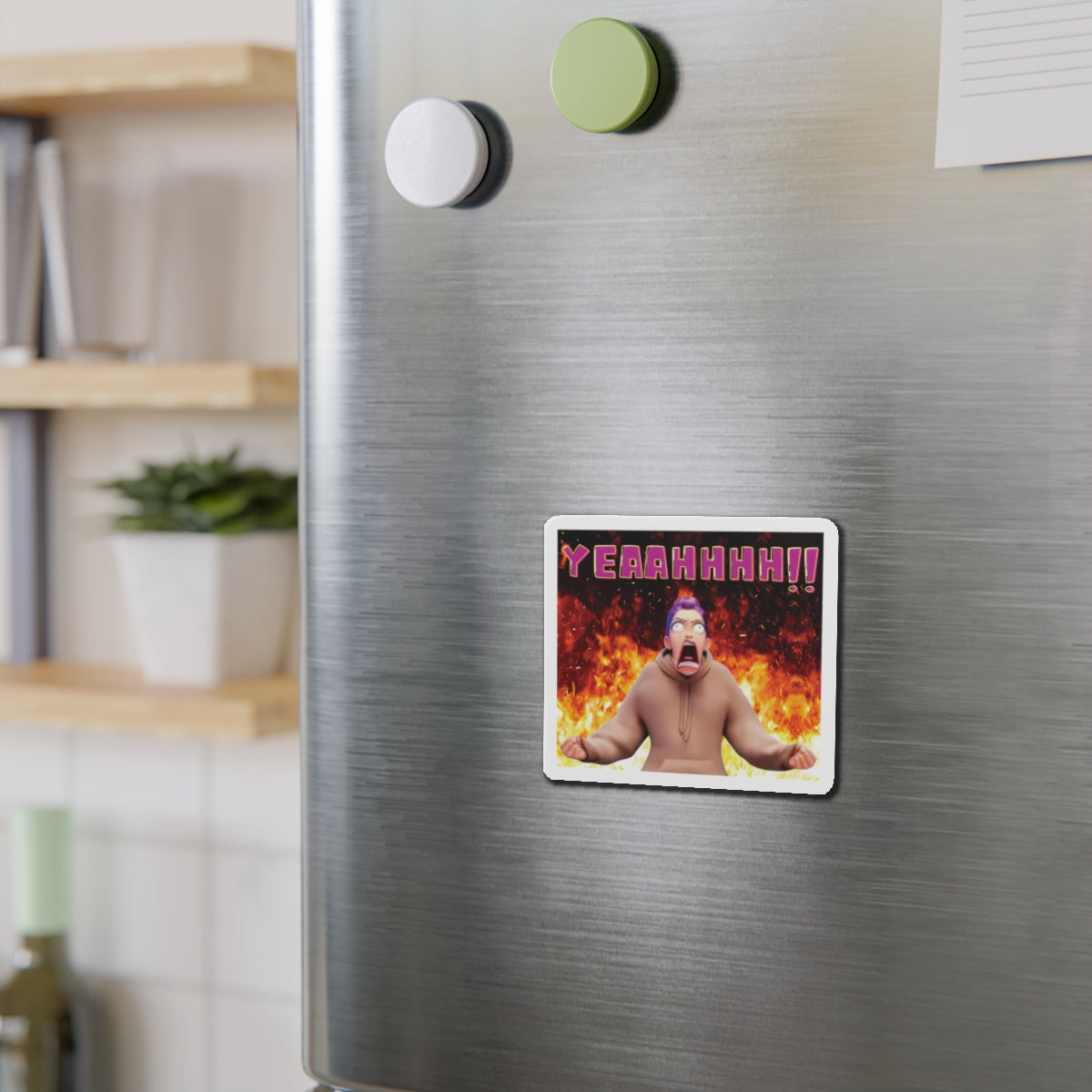 Kpop Demon Hunters Huntrix Rumi YEAHHH Funny Face Magnet