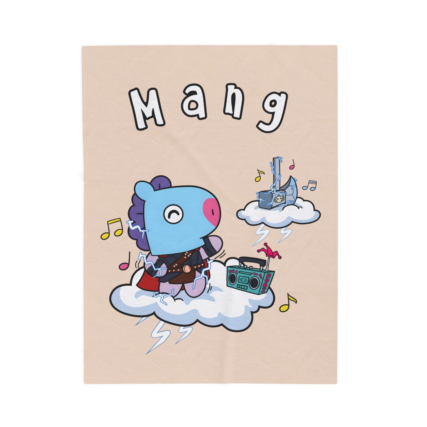 Beige Mang Blanket - BT21 Single Design