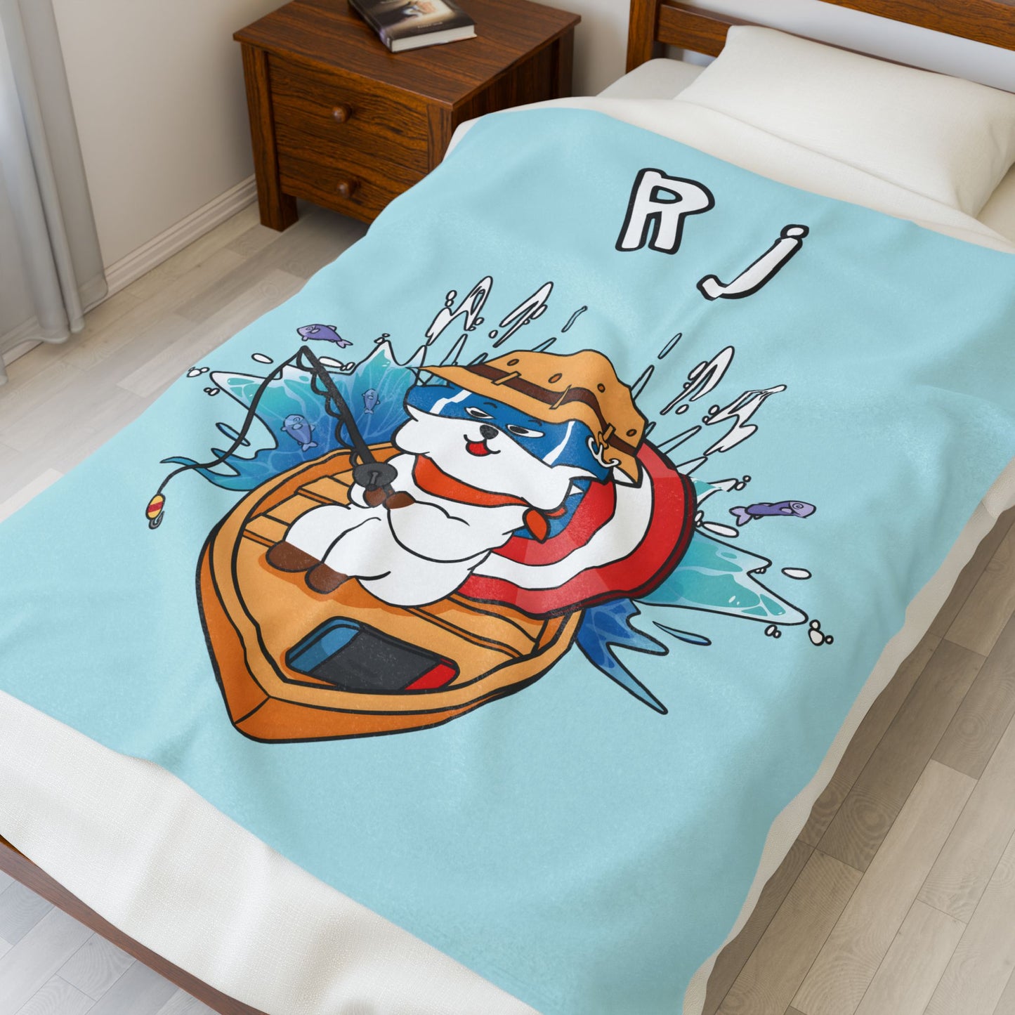 Blue RJ Blanket - BT21 Single Design