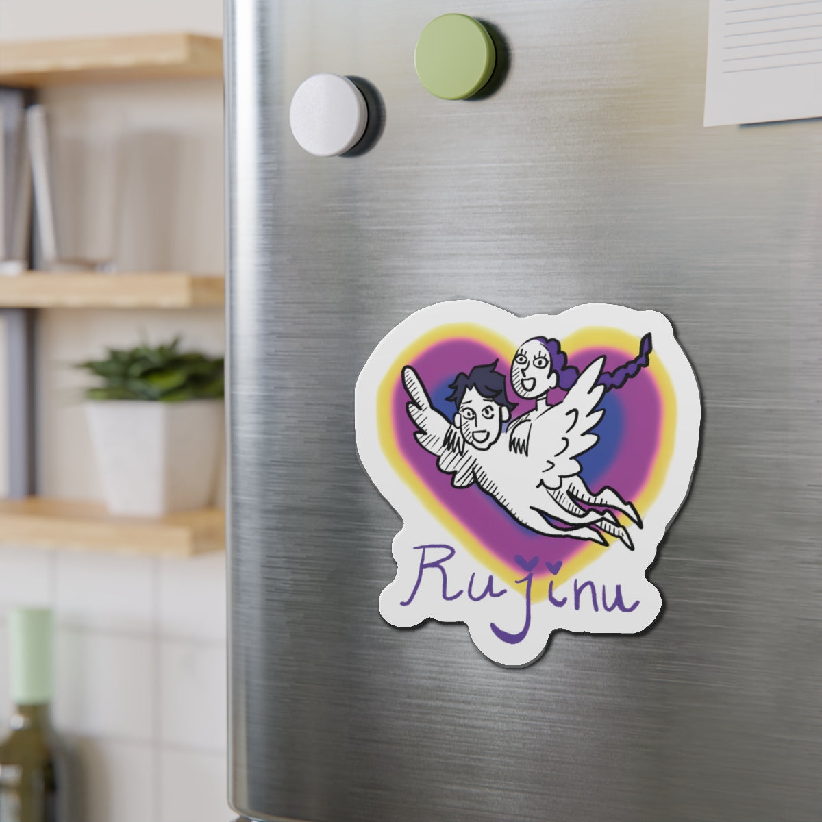 Kpop Demon Hunters Rumi and Jinu Rujinu Magnet