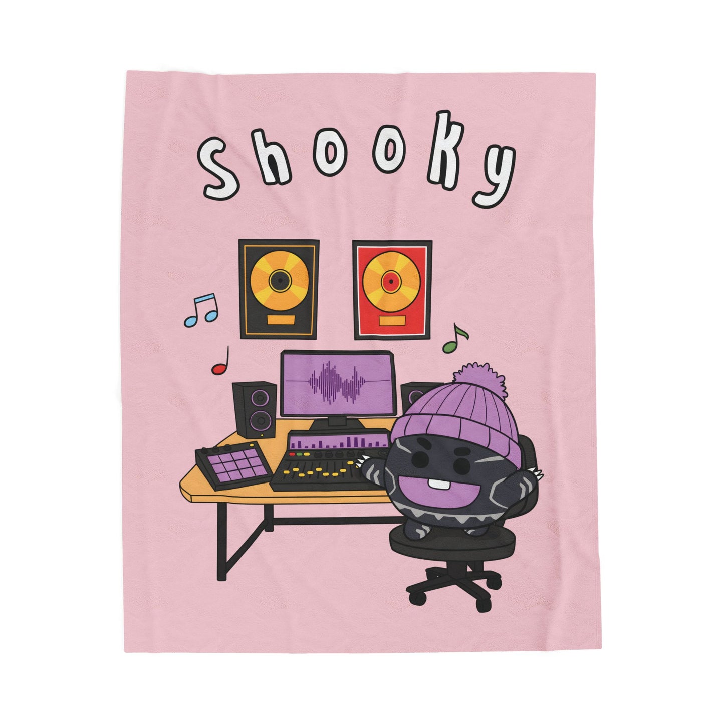 Pink Shooky Blanket - BT21 Single Design