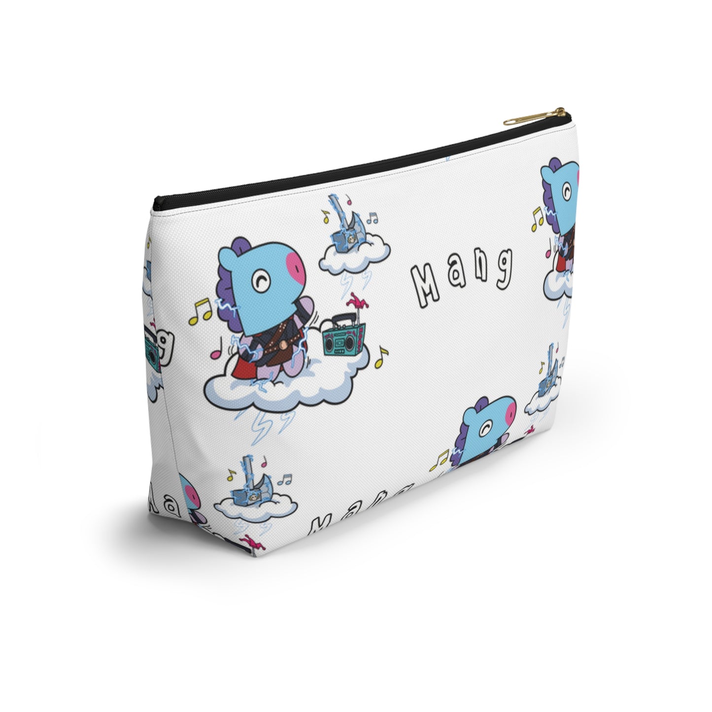 BT21 Mang White Pattern Travel Bag