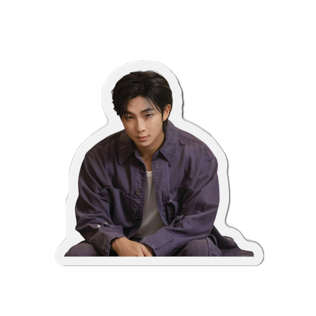 BTS Kim Namjoon Indigo Album Photoshoot Wearing Blue Outfit Pose 2 Magnet