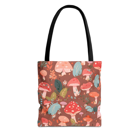Mushroom Pattern Tote Bag Design 1