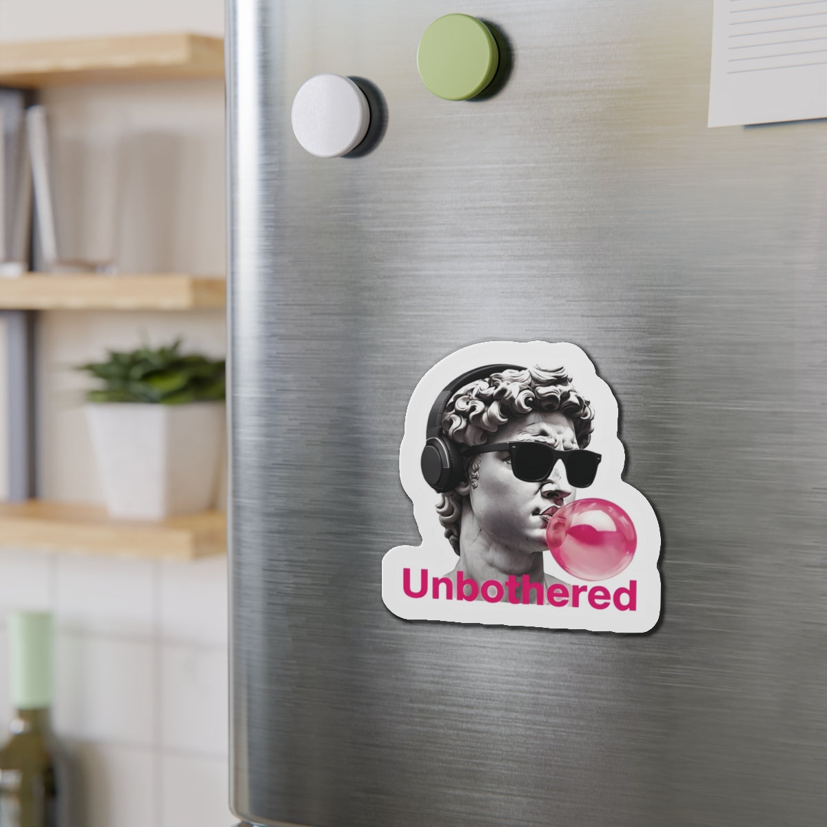 Unbothered Cool Statue Magnet - Funny & Relatable