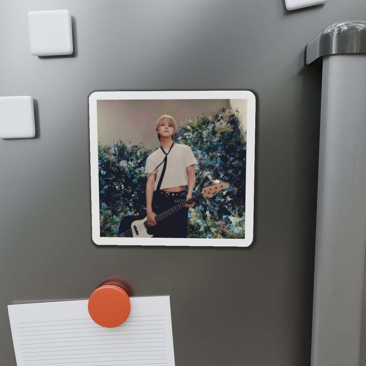 BTS Park Jimin Muse Album Photoshoot Holding a Guitar Magnet