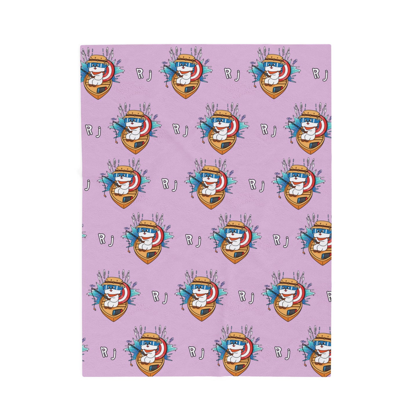Purple RJ Blanket - BT21 Pattern Design