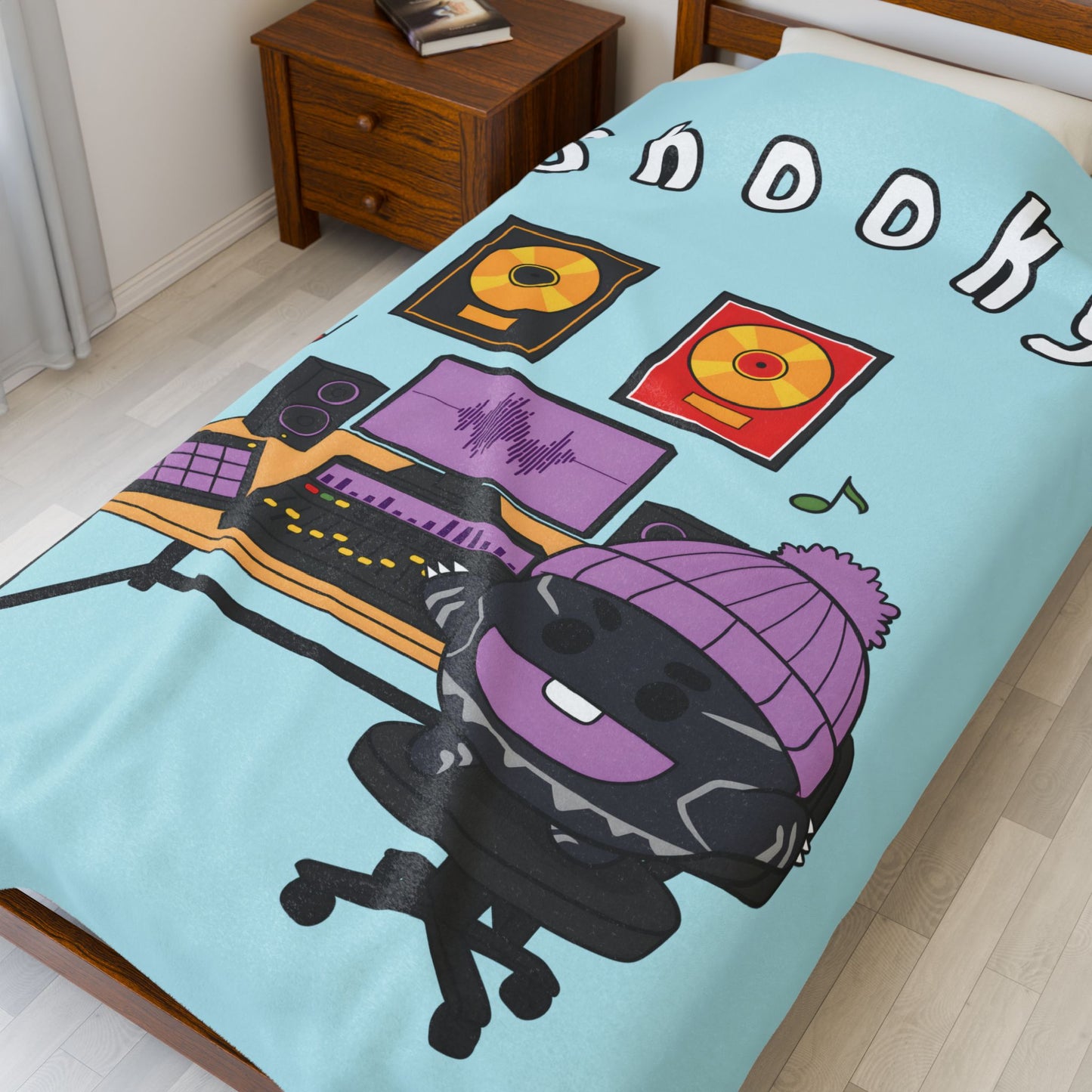 Blue Shooky Blanket - BT21 Single Design