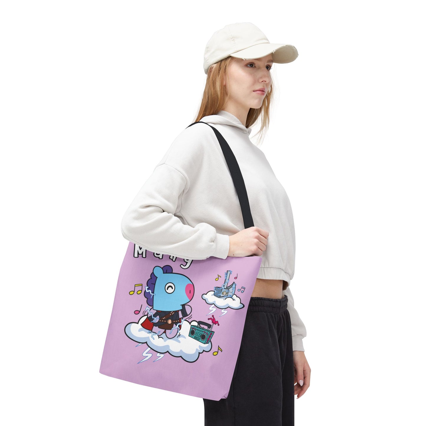 BT21 Mang Purple Tote Bag Single Design