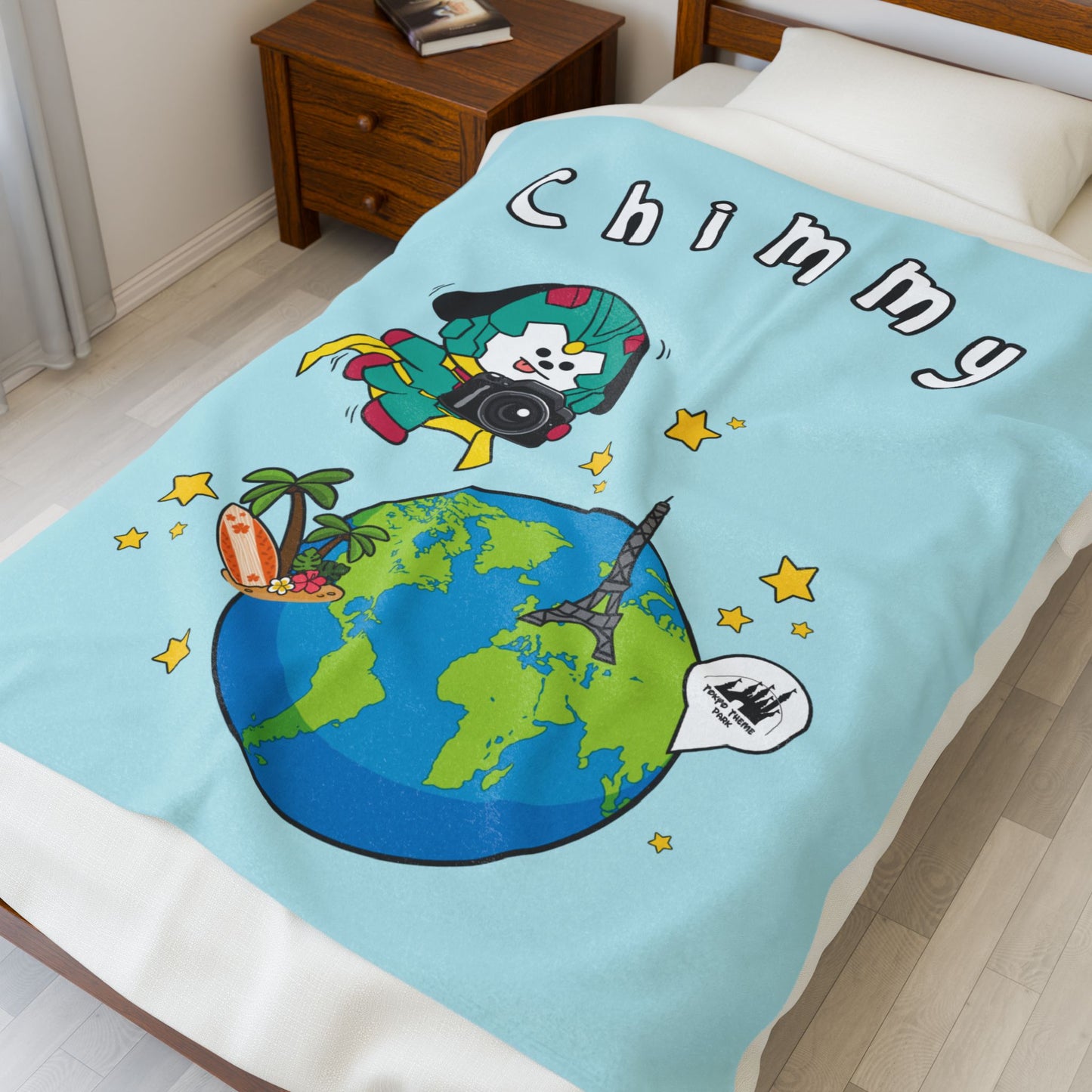 Blue Chimmy Blanket - BT21 Single Design