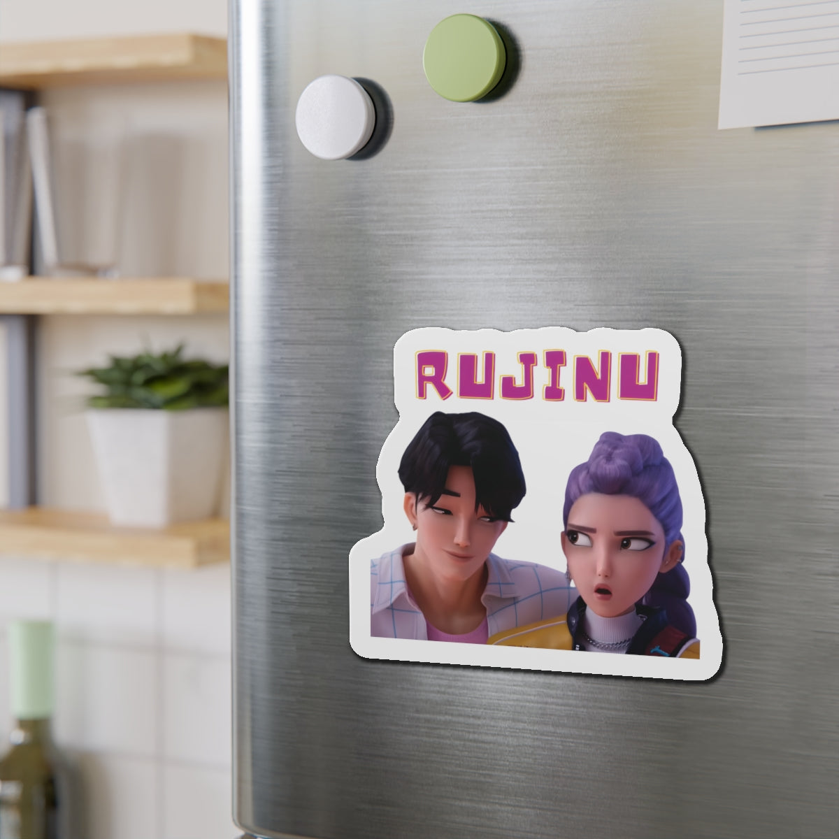 Kpop Demon Hunters Rumi and Jinu Rujinu Fan Signing Magnet