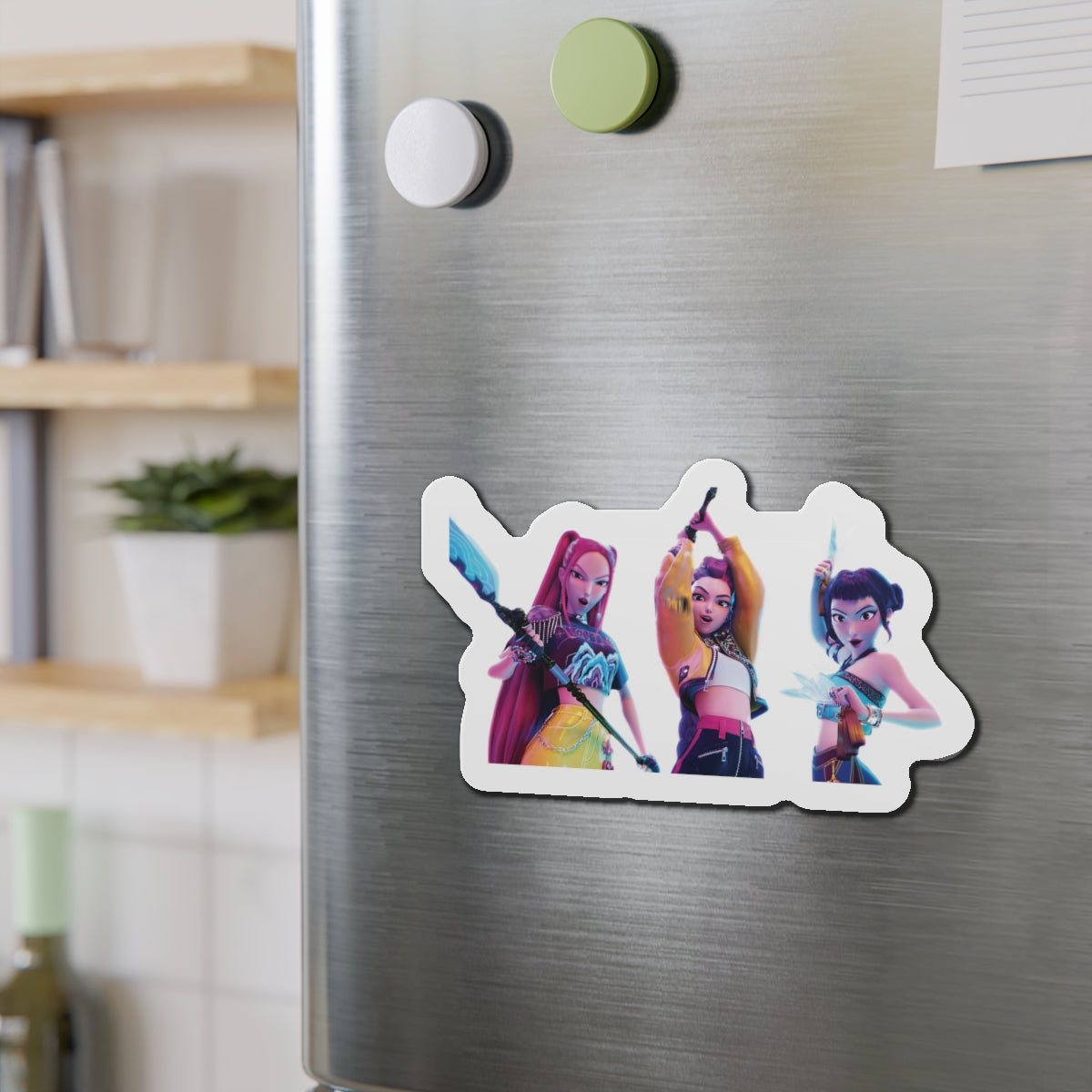 Kpop Demon Hunters Huntrix Rumi Mira Zoey Posing Magnet