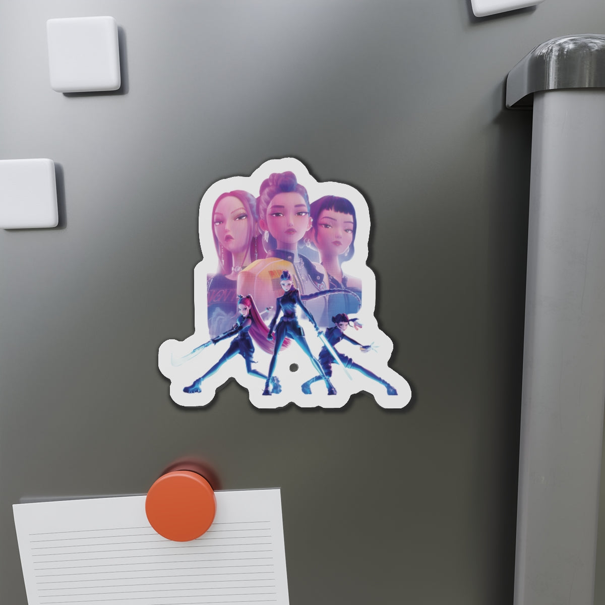 Kpop Demon Hunters Huntrix Rumi Mira Zoey Hunting Outfit Magnet