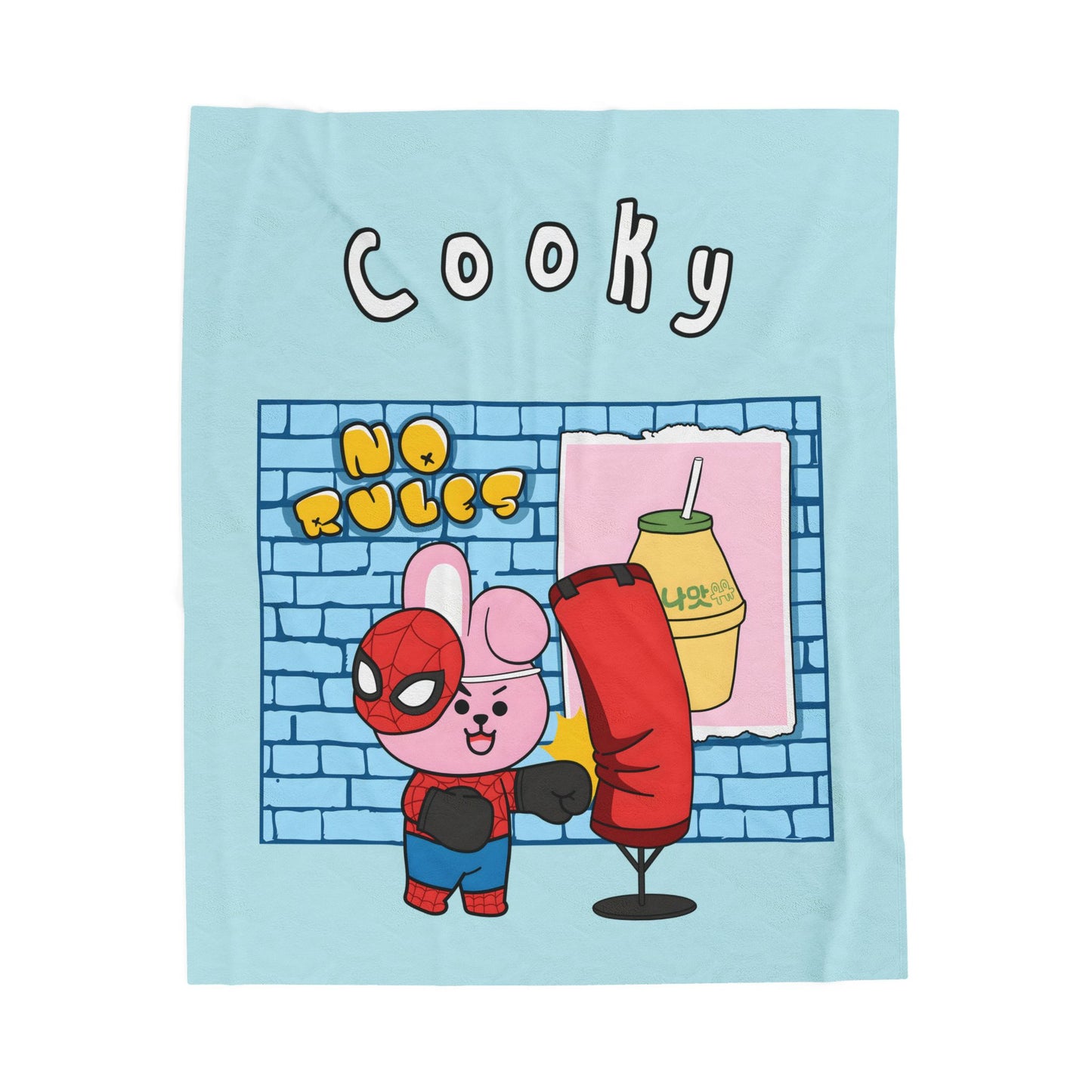 Blue Cooky Blanket - BT21 Single Design