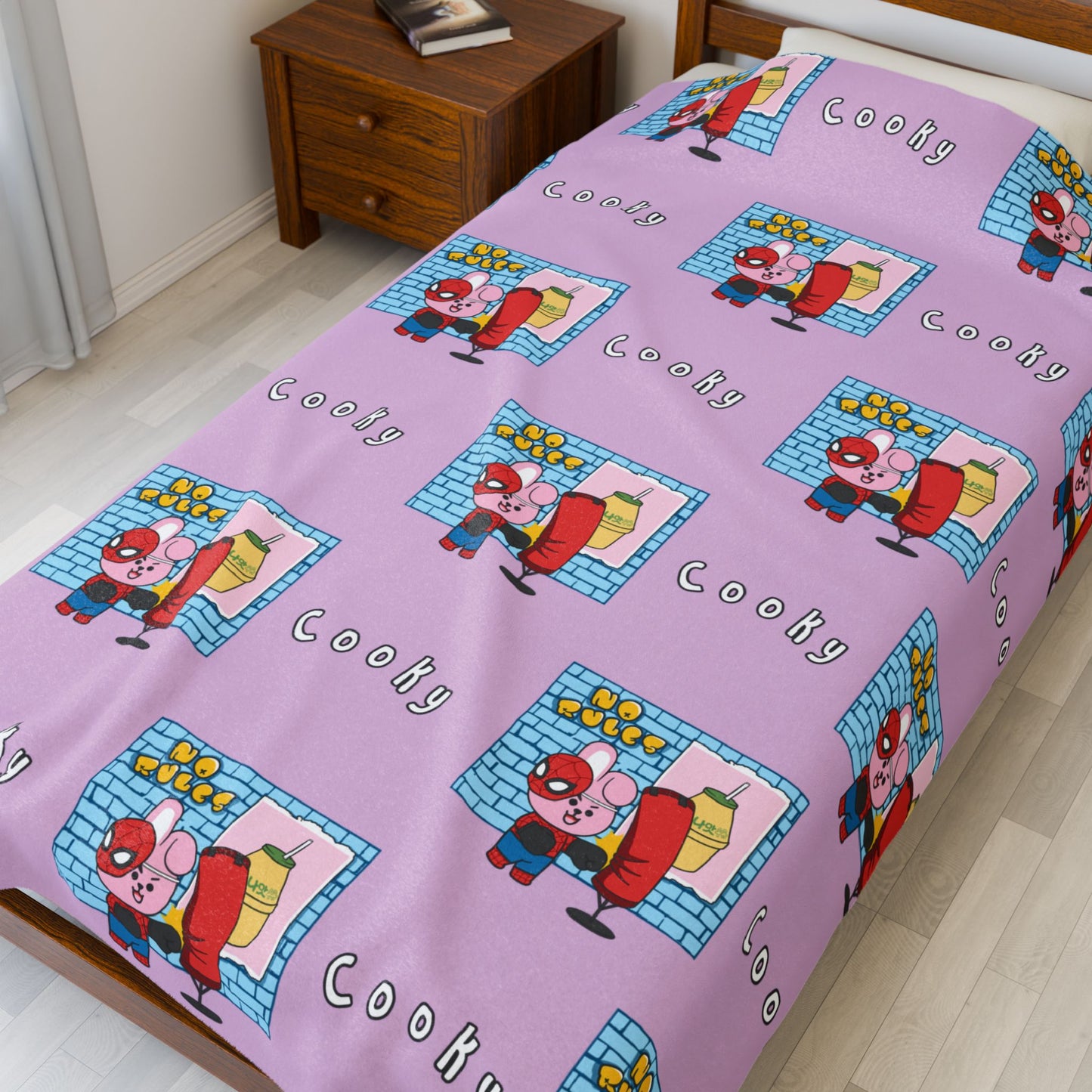 Purple Cooky Blanket - BT21 Pattern Design