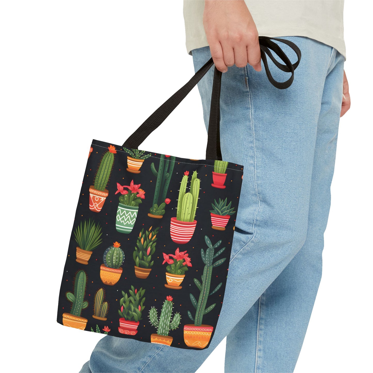 Cactus Pattern Tote Bag Design 9