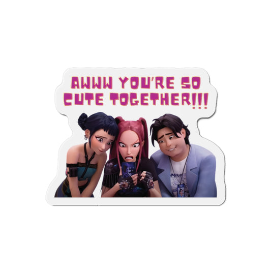 Kpop Demon Hunters Huntrix Mira Saja Boys Abby and Romance Miroabby So Cute Together Magnet