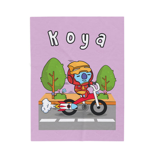 Purple Koya Blanket - BT21 Single Design