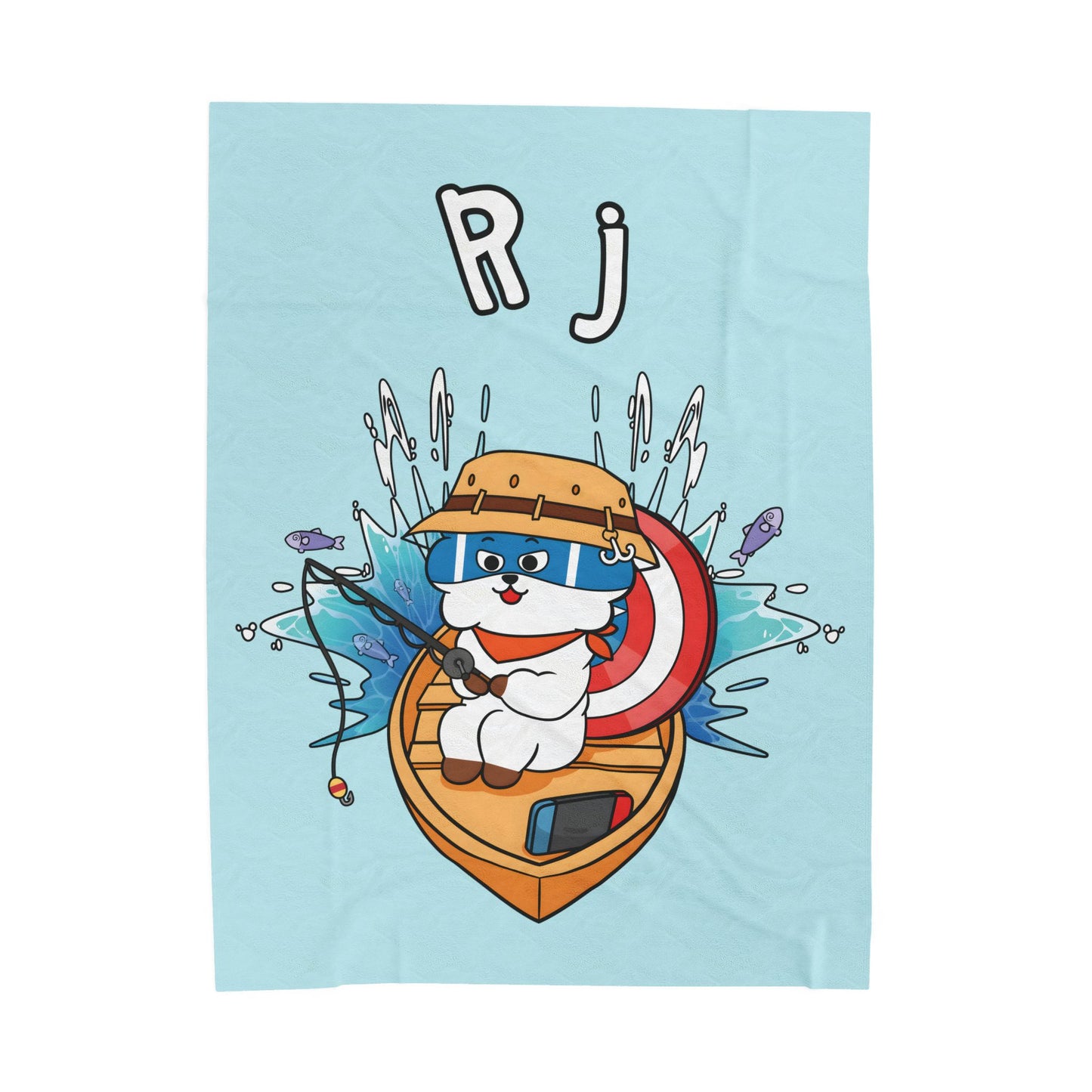 Blue RJ Blanket - BT21 Single Design