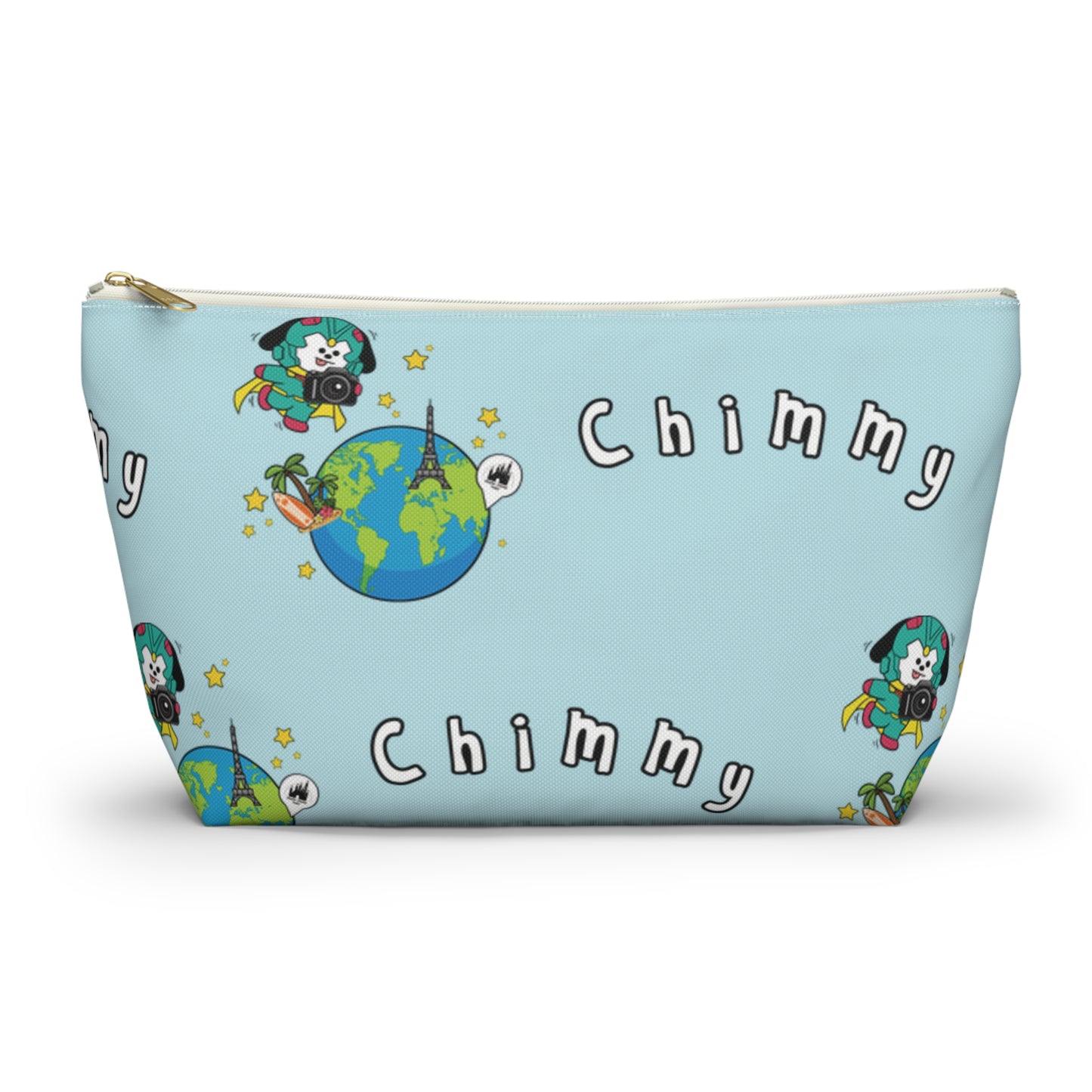 BT21 Chimmy Blue Pattern Travel Bag