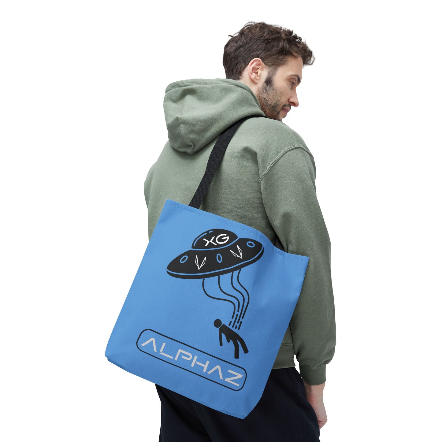 Blue Hinata XG Spaceship Tote Bag Design 6