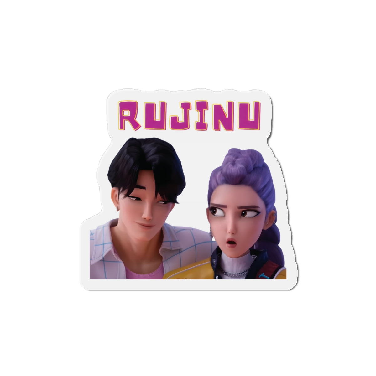 Kpop Demon Hunters Rumi and Jinu Rujinu Fan Signing Magnet