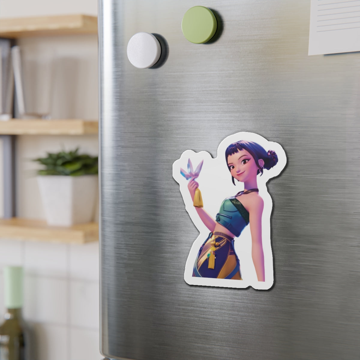 Kpop Demon Hunters Huntrix Zoey Posing Portrait Magnet