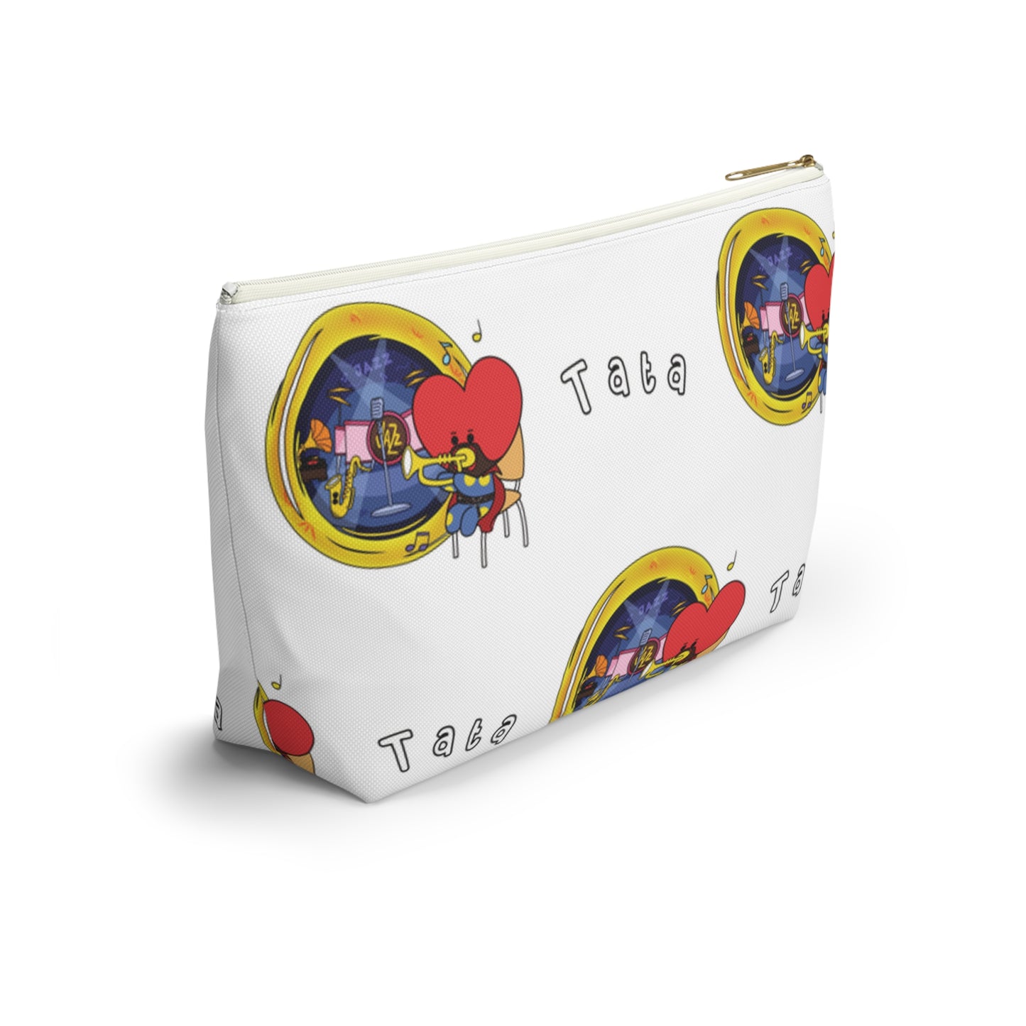 BT21 Tata White Pattern Travel Bag