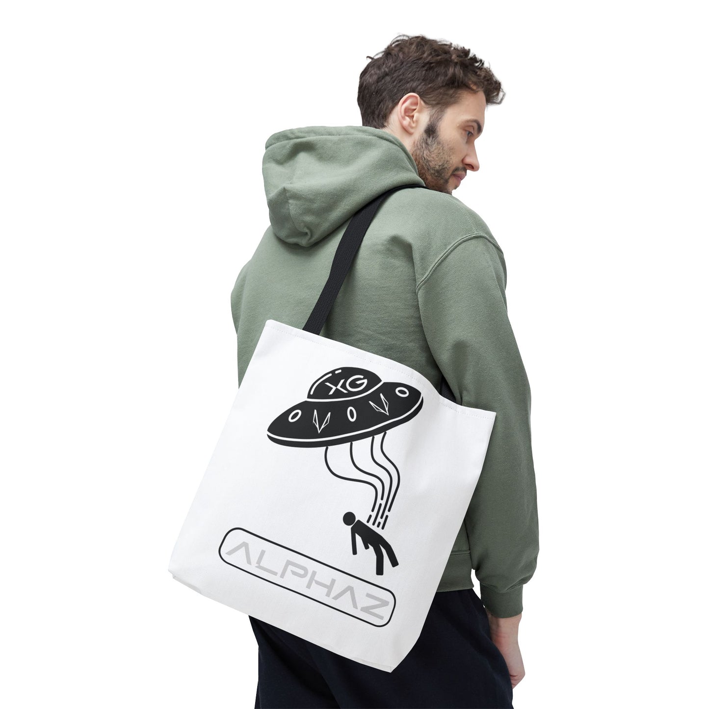 White Jurin XG Spaceship Tote Bag Design 8