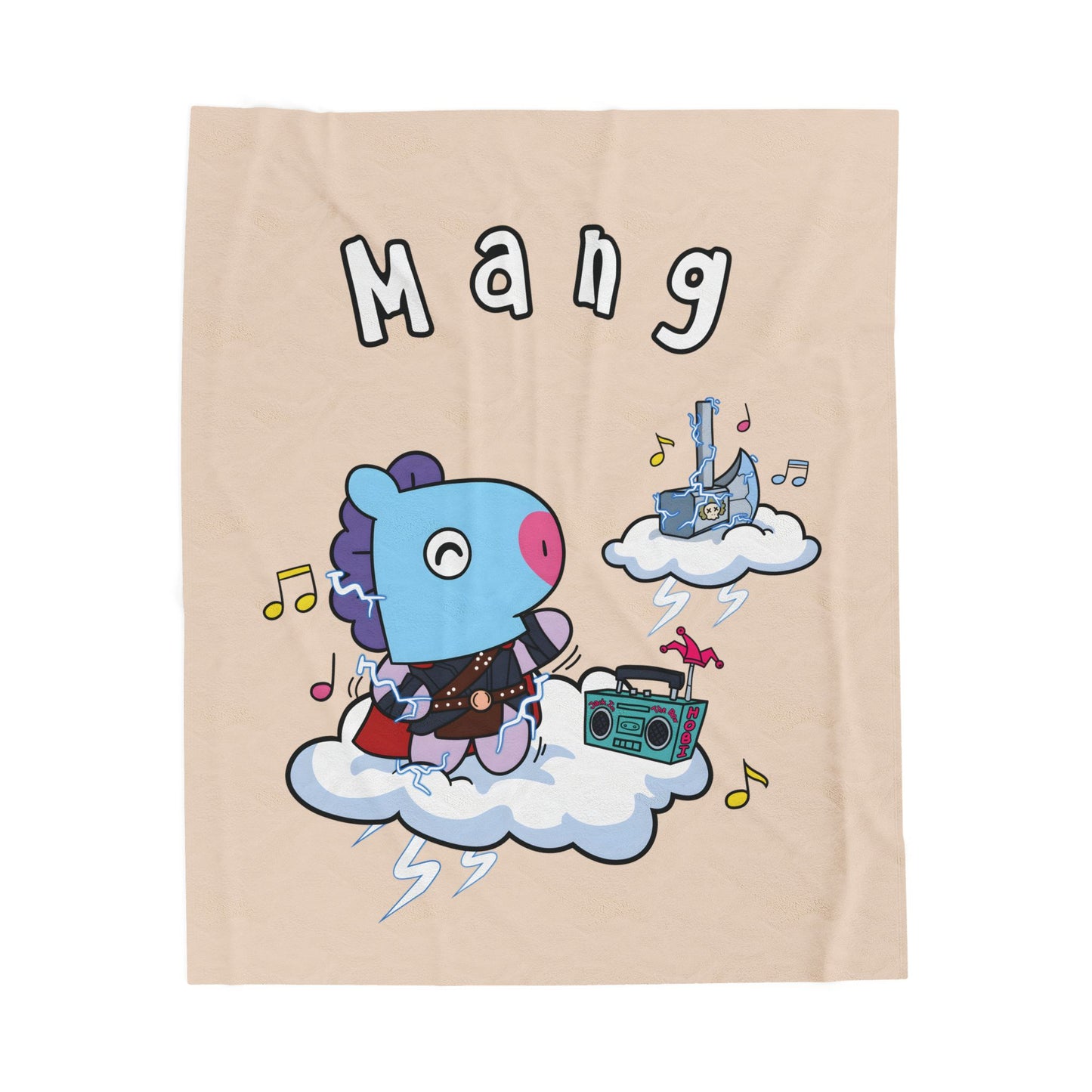 Beige Mang Blanket - BT21 Single Design