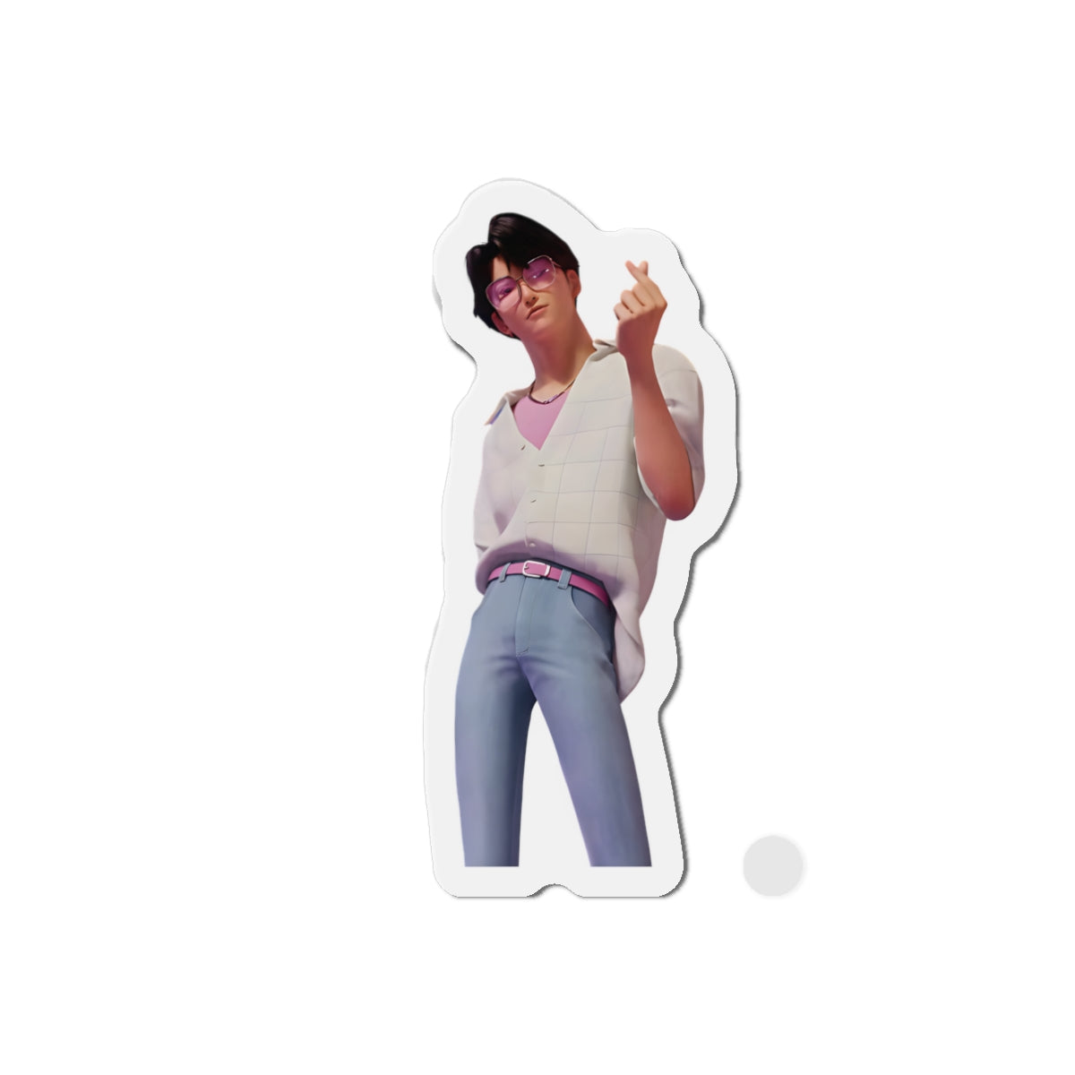 Kpop Demon Hunters Saja Boys Jinu Soda Pop Finger Heart Magnet