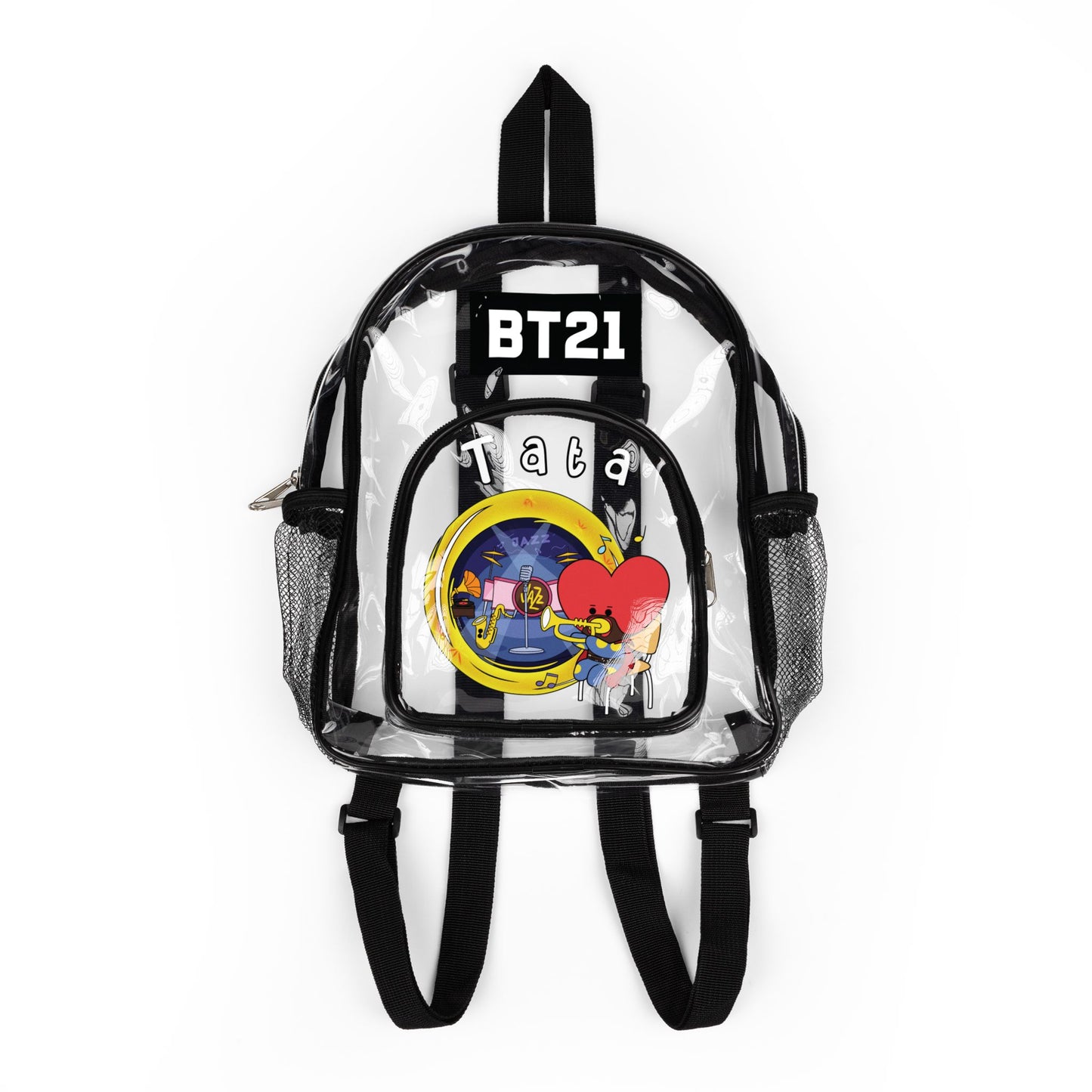 BT21 Tata Clear Stadium Backpack Concert Bag (Fully Clear) — Stadium Approved