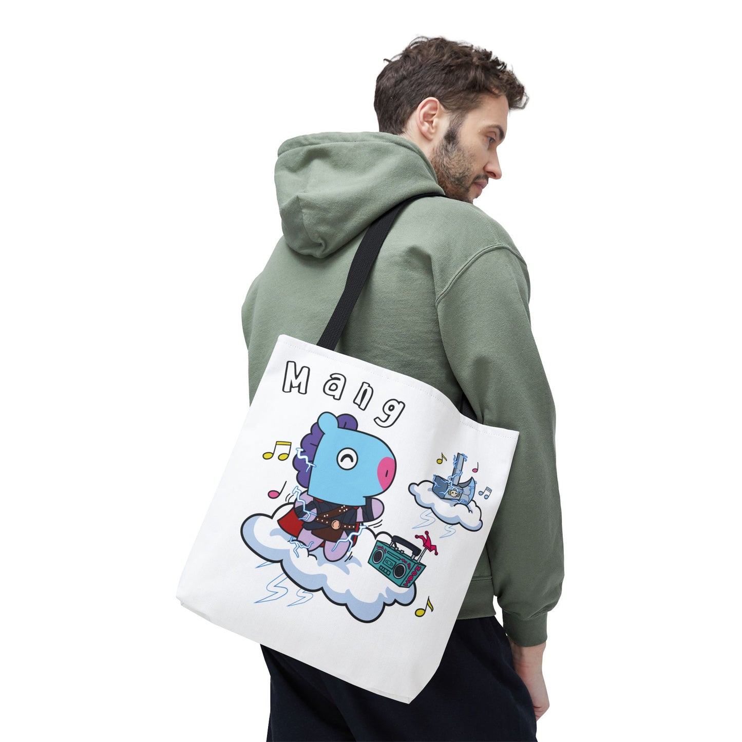 BT21 Mang White Tote Bag Single Design