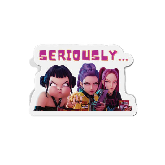 Kpop Demon Hunters Huntrix Rumi Mira Zoey Plane Snacking Interrupted Magnet