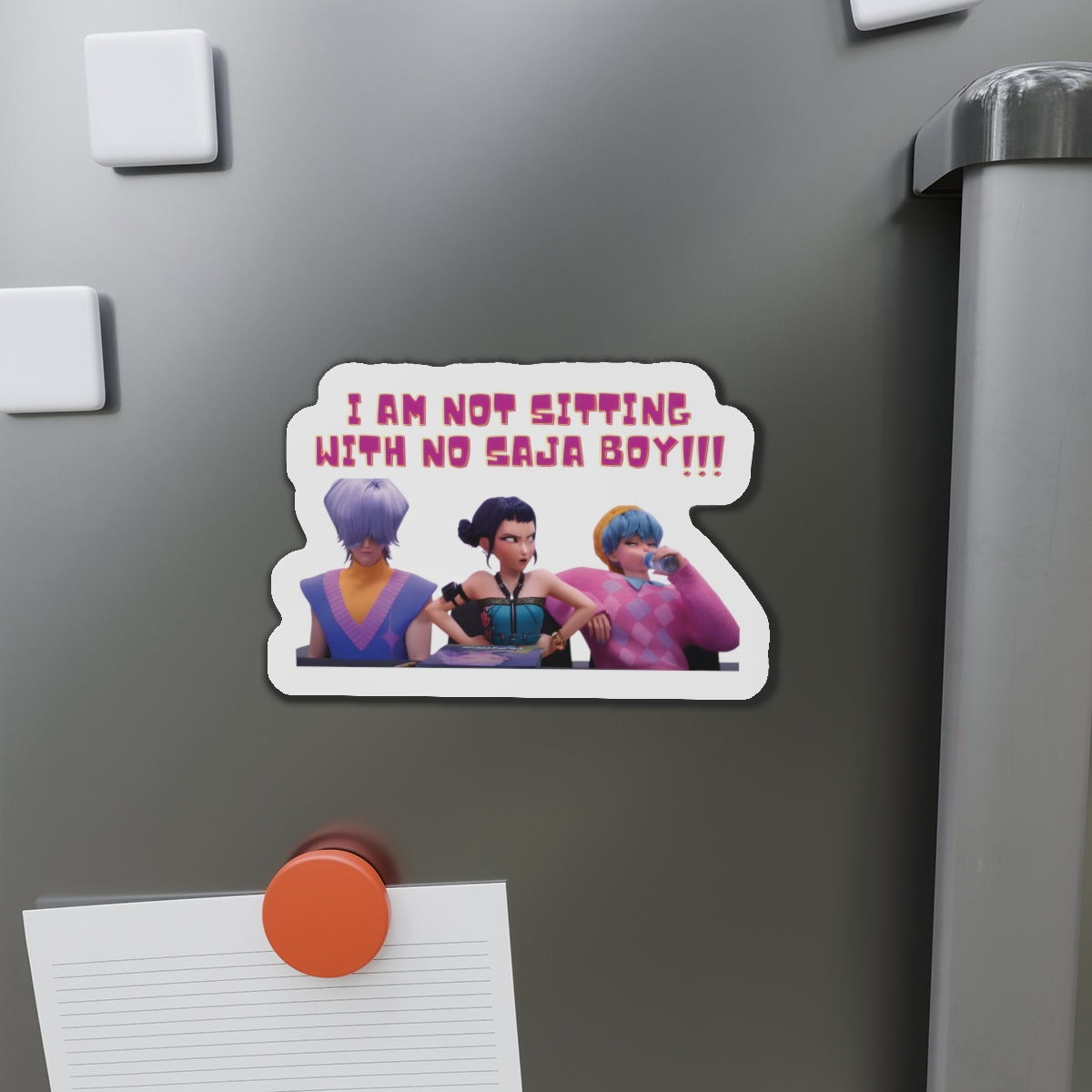 Kpop Demon Hunters Huntrix Zoey Saja Boys Mystery and Baby Zoeystery Fan Signing Magnet