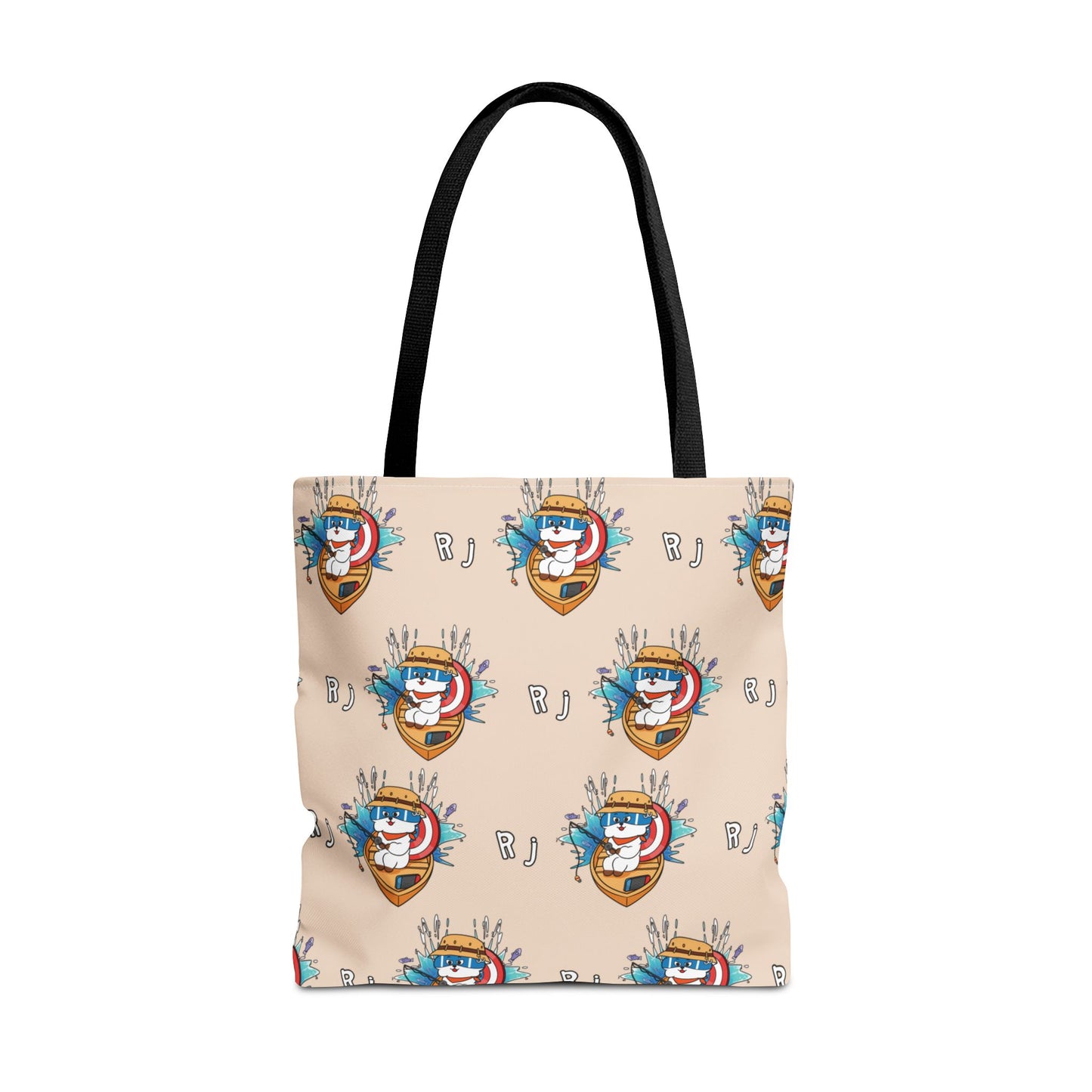 BT21 RJ Beige Tote Bag Pattern Design