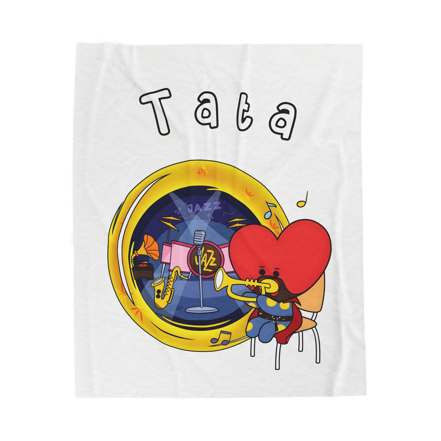 White Tata Blanket - BT21 Single Design