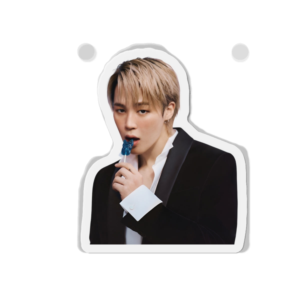 BTS Park Jimin Dior Photoshoot Eating a Sucker Magnet