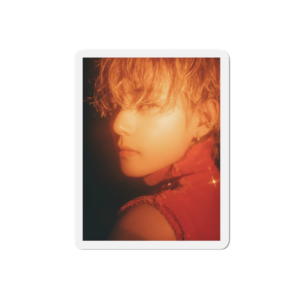 BTS Kim Taehyung Layover Album Photoshoot Red Outfit Magnet