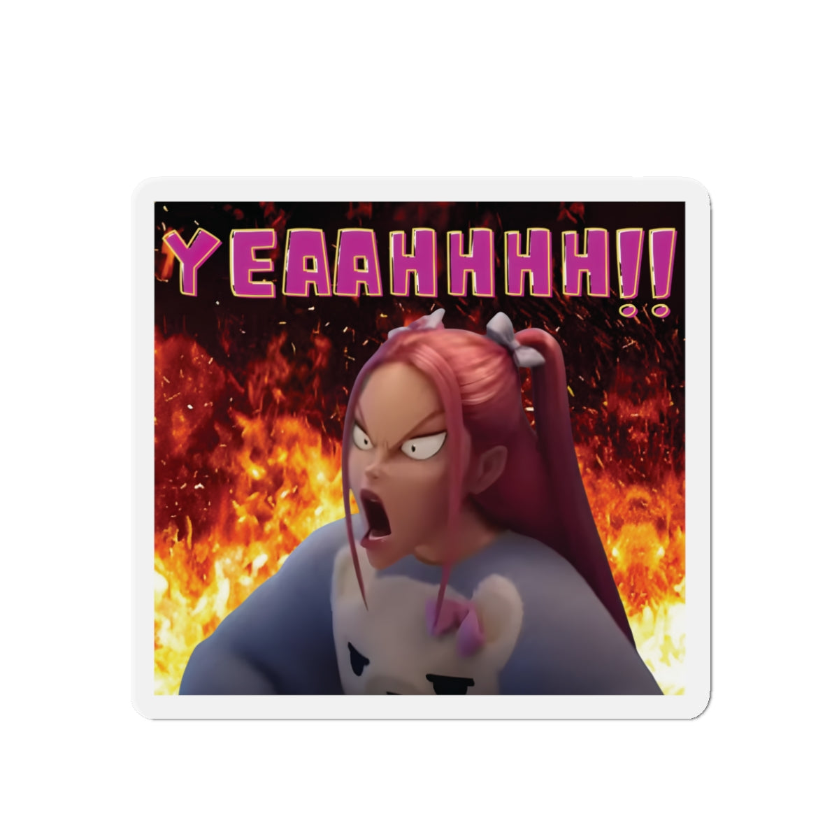 Kpop Demon Hunters Huntrix Mira YEAHHH Funny Face Magnet Pose 2