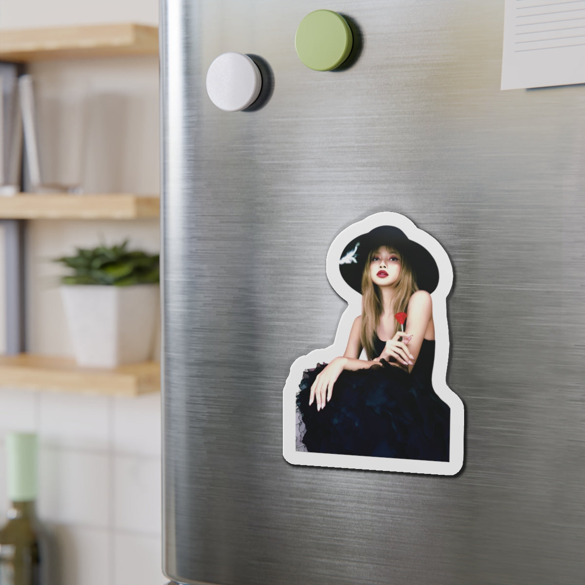 Lalisa Manoban Blackppink Gift for Lisa Fans Lillies Magnet Design 11