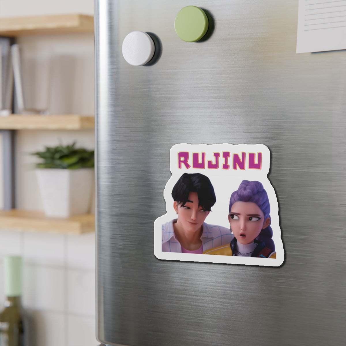 Kpop Demon Hunters Rumi and Jinu Rujinu Fan Signing Magnet