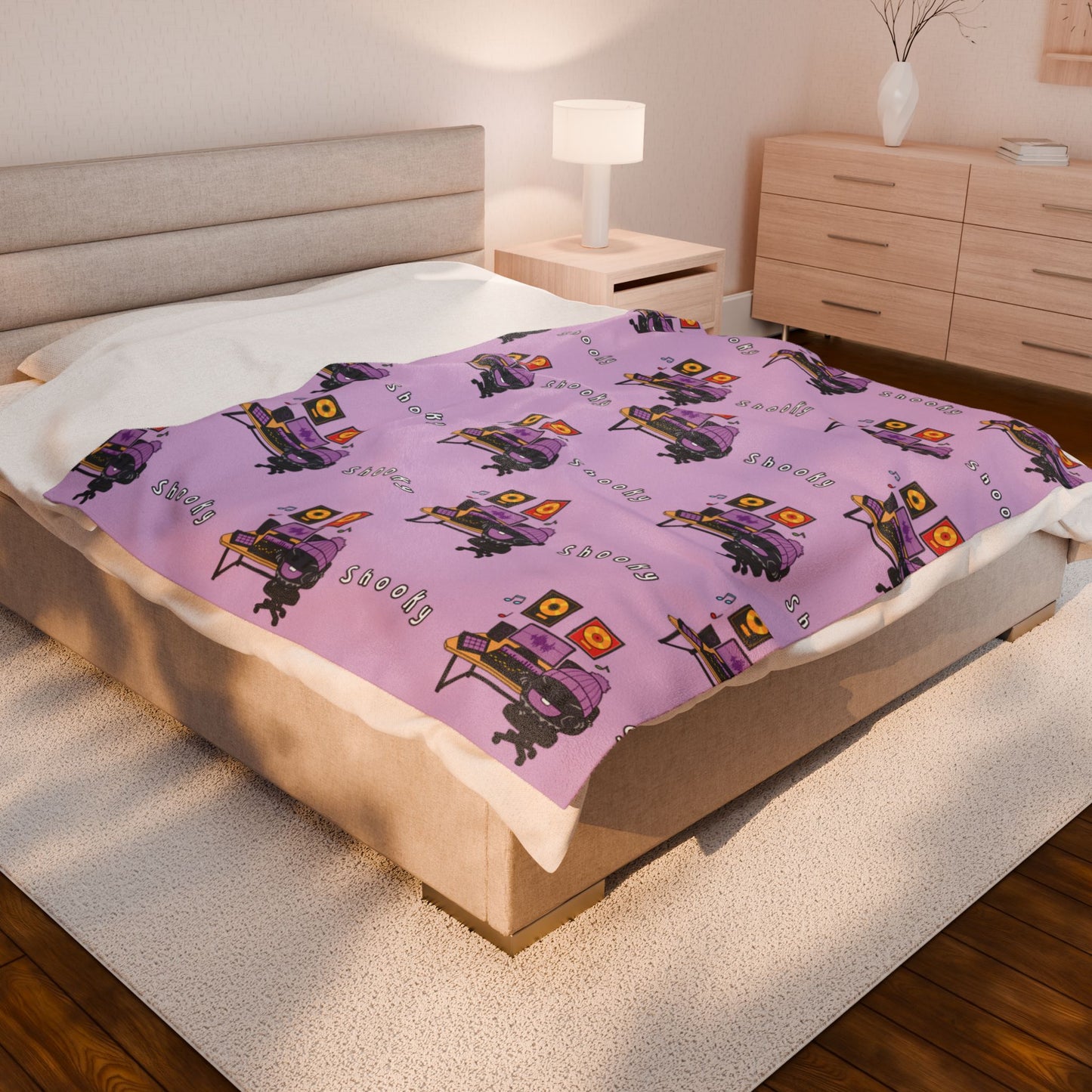 Purple Shooky Blanket - BT21 Pattern Design